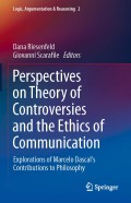 Perspectives on Theory
of Controversies and the
Ethics of Communication:
Explorations of Marcelo Dascal’s
Contributions to Philosophy