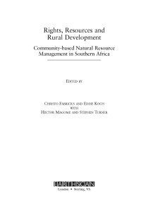 Rights, resources & rural development : community based natural resource management in Southern Africa