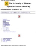 Cognitive science dictionary