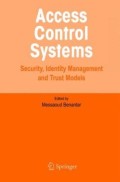 Access control systems : security, identity management and trust models