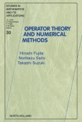 Operator theory and numerical methods