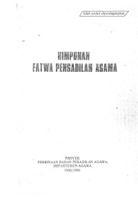 Himpunan Fatwa Pengadilaan Agama