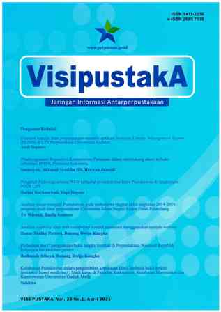 Visipustaka, Volume 23 Nomor 1 April 2021