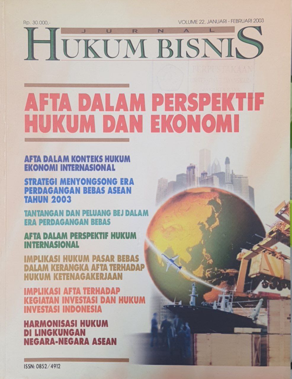 Jurnal Hukum Bisnis, Volume 22, Januari-Februari 2003