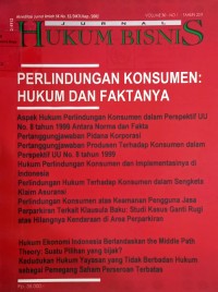 Jurnal Hukum Bisnis Volume 30, N0.2, Tahun 2011