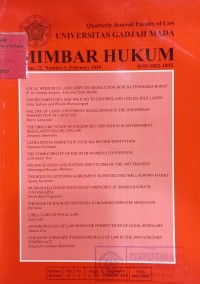 Mimbar Hukum Volume 22, Number 1, February 2010