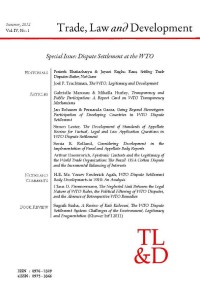 Trade, law, and development, Volume 4, Number 1, 2012