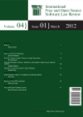 International free and open source software law review, Volume 04, Issue 01, March 2012