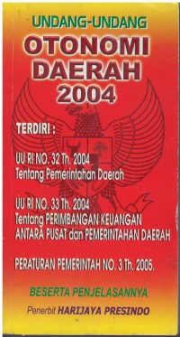 Undang-undang otonomi daerah 2004