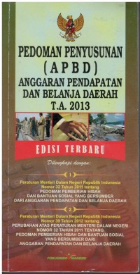 Pedoman penyusunan (APBD) anggaran pendapatan dan belanja daerah T.A. 2013