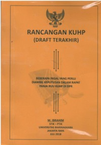 Rancangan KUHP ( draft terakhir )