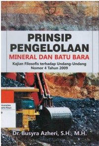 Prinsip pengelolaan mineral dan batubara