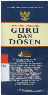 Undang - undang guru dan dosen