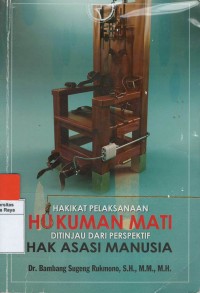 Hakikat pelaksanaan hukuman mati di tinjau dari perspektif hak asasi manusia