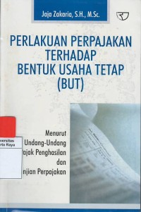 Perlakuan perpajakan terhadap bentuk usaha tetap (but)