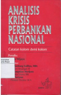 Analisis krisis perbankan nasional