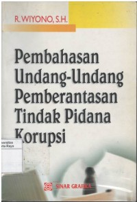 Pembahasan Undang-undang Pembrantasan Tindak Pidana Korupsi