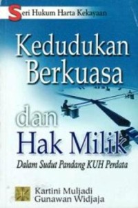 Kedudukan berkuasa dan hak milik (dalam sudut pandang KUH Perdata)