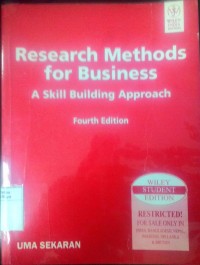 Research methods for business : a skill building approach