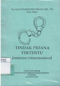 Tindak pidana tertentu : dibidang perekonomian