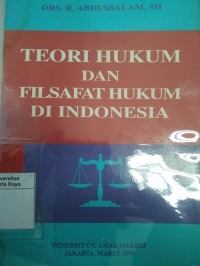Teori hukum dan filsafat hukum di Indonesia