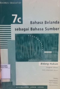 Bahasa Belanda sebagai bahasa sumber 7c : bidang hukum