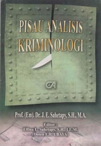 Pisau analisis kriminologi