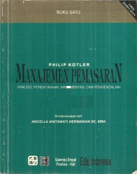 Manajemen pemasaran di Indonesia ; analisis, perencanaan, implementasi, dan pengendalian