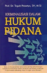 Kriminalisasi dalam hukum pidana