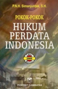 Pokok-pokok hukum perdata Indonesia