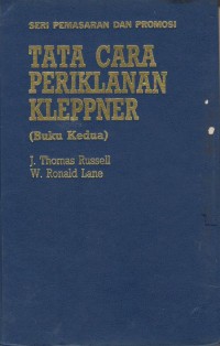 Tata cara periklanan Kleppner (buku kedua)