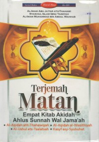 Terjemah matan empat kitab akidah ahlussunnah wal jama'ah