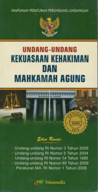 Undang-undang kekuasaan kehakiman dan mahkamah agung