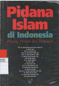 Pidana Islam di Indonesia : peluang, prospek, dan tantangan